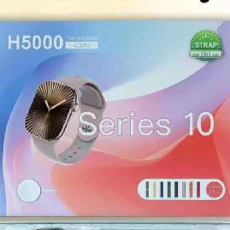 H5000商务10代 7in1黑银橙色 无线充蓝牙手表多腕带组合套装