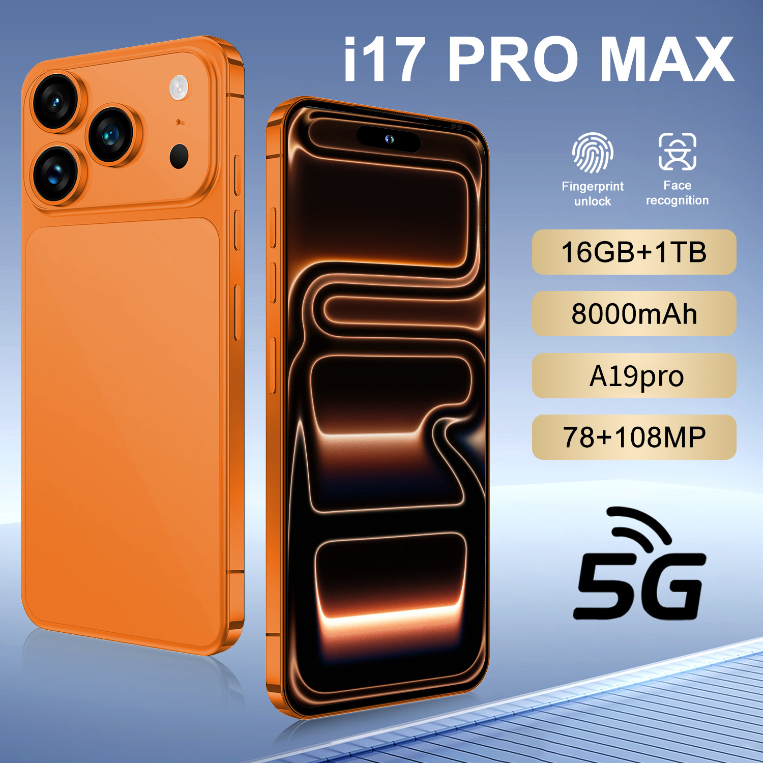 I17promax跨境6.9灵动岛寸安卓4+64G全球通真4G智能手机8核高清屏