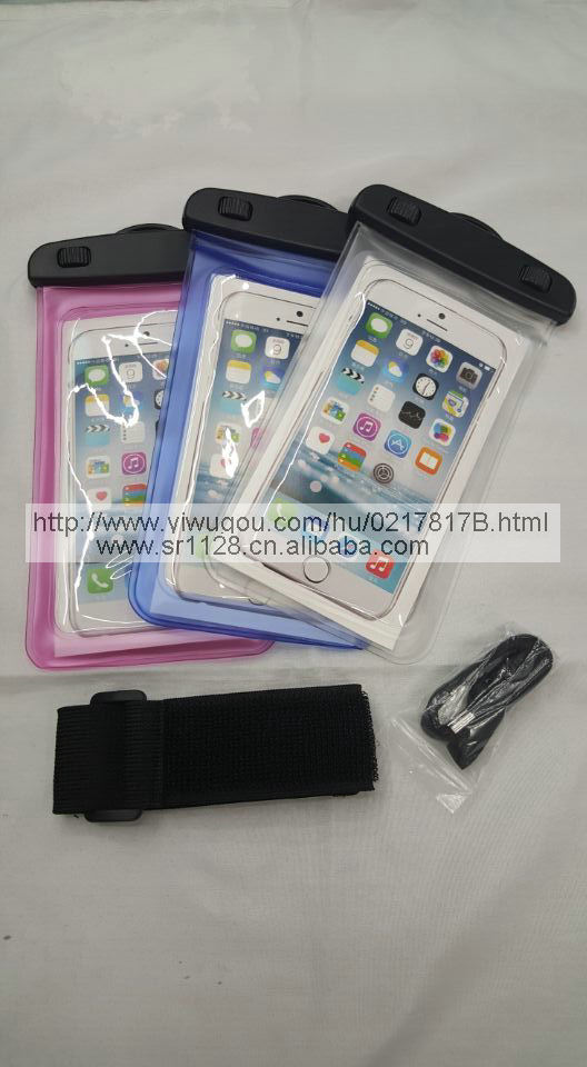 iphone6 plus带臂带防水袋，环保PVC手机防水袋
