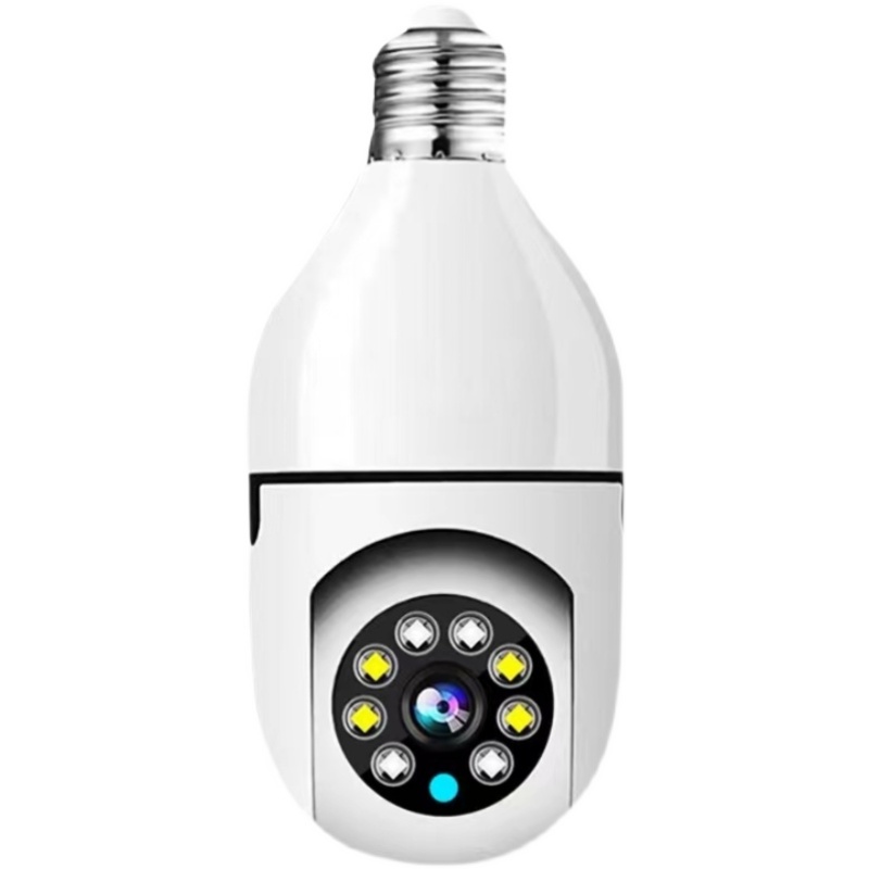 灯头式监控器360度无死角家用手机远程无线wifi室内夜视摄像头