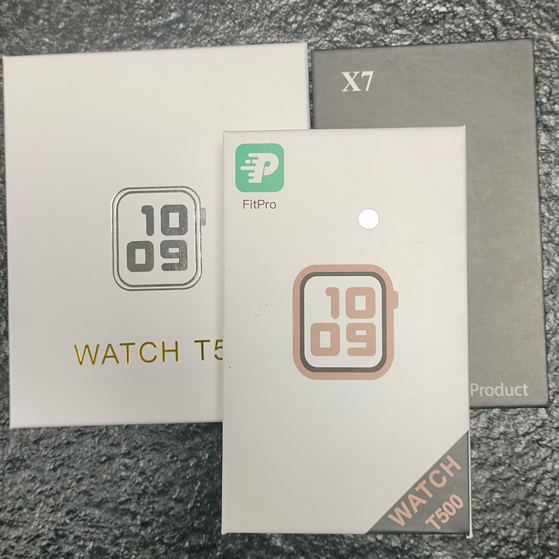 跨境T500//T55/X7智能手表通话播放音乐心率体温监测信息提醒批发