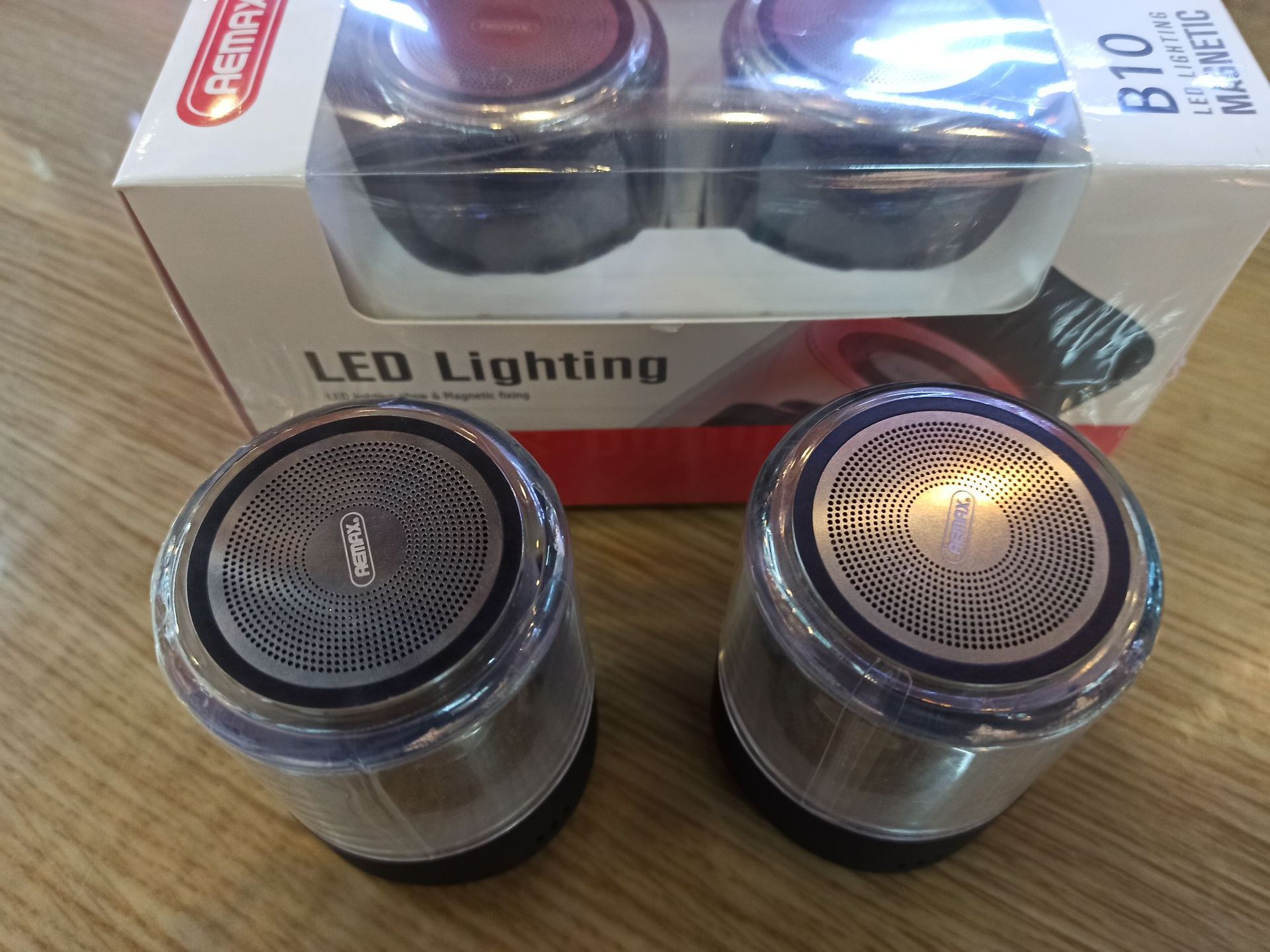 AEMAX 透明水晶B10蓝牙音箱氛围灯发光蓝牙音箱对箱9d环绕