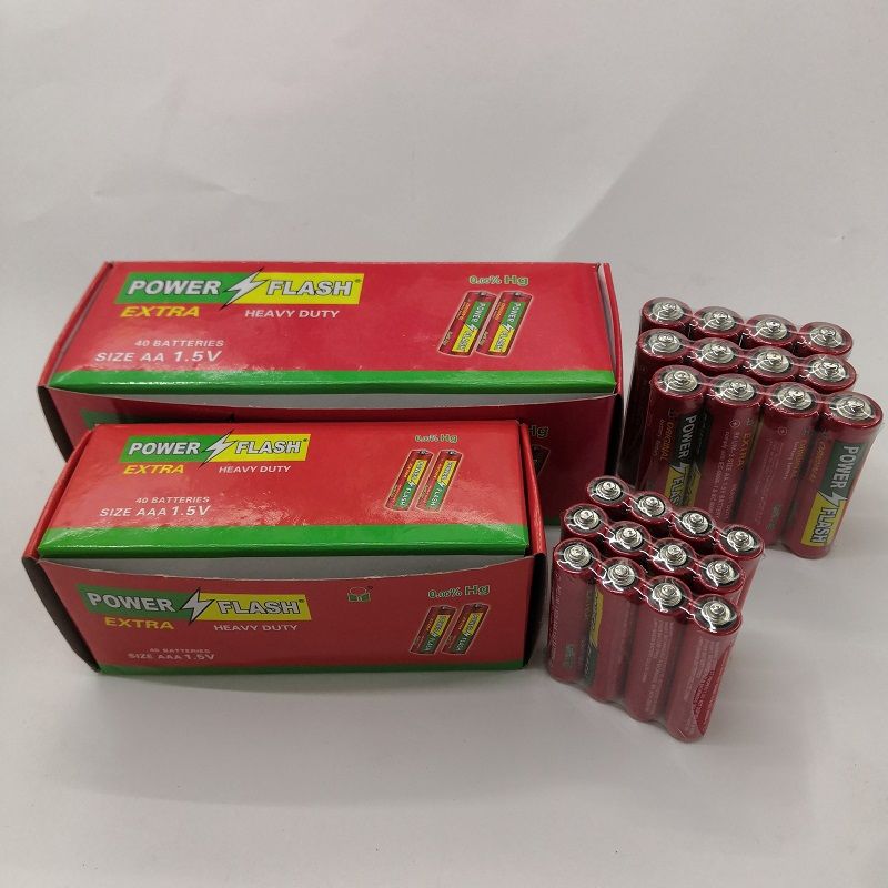 华太集团旗下品牌POWER FLASH碳性电池5号7号外贸
