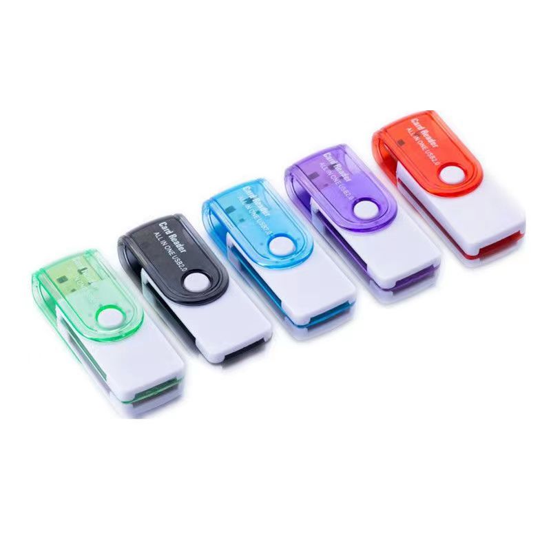USB四合一多功能高速迷你读卡器SD/TF相机内存卡车载手机电脑读卡器