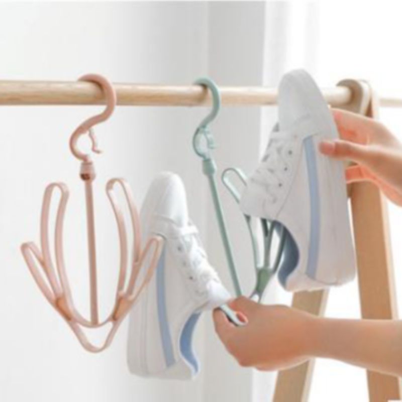 防风晒鞋架晾晒架挂钩阳台鞋架晒鞋挂鞋子的