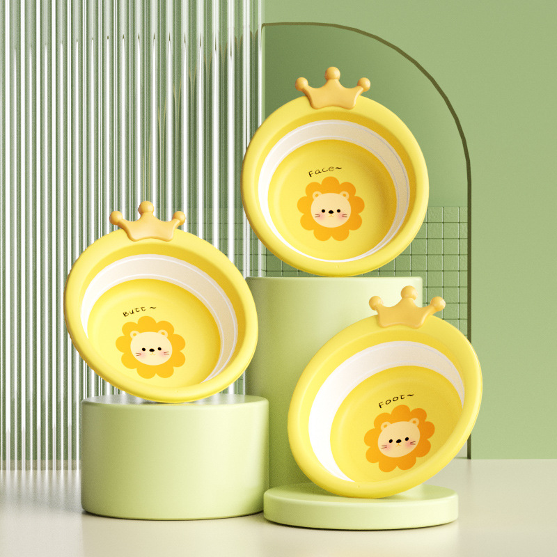 折叠盆婴儿洗脸盆宝宝儿童用品洗脸洗屁屁洗脚小盆家用折叠脸盆