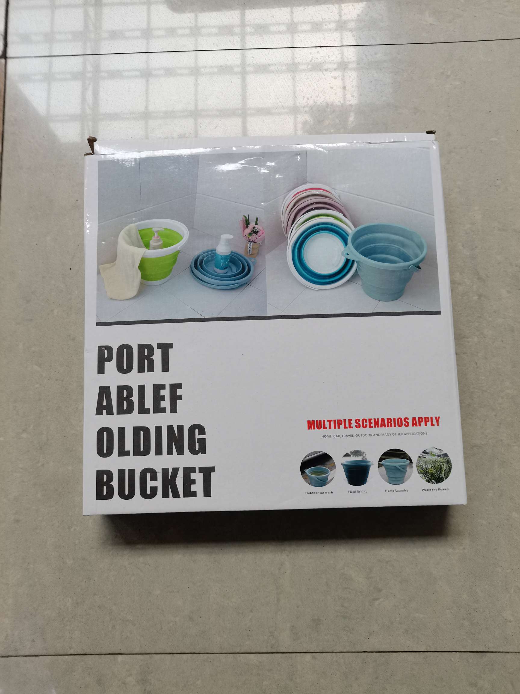 便携式折叠桶硅胶塑料水桶儿童户外洗车钓鱼