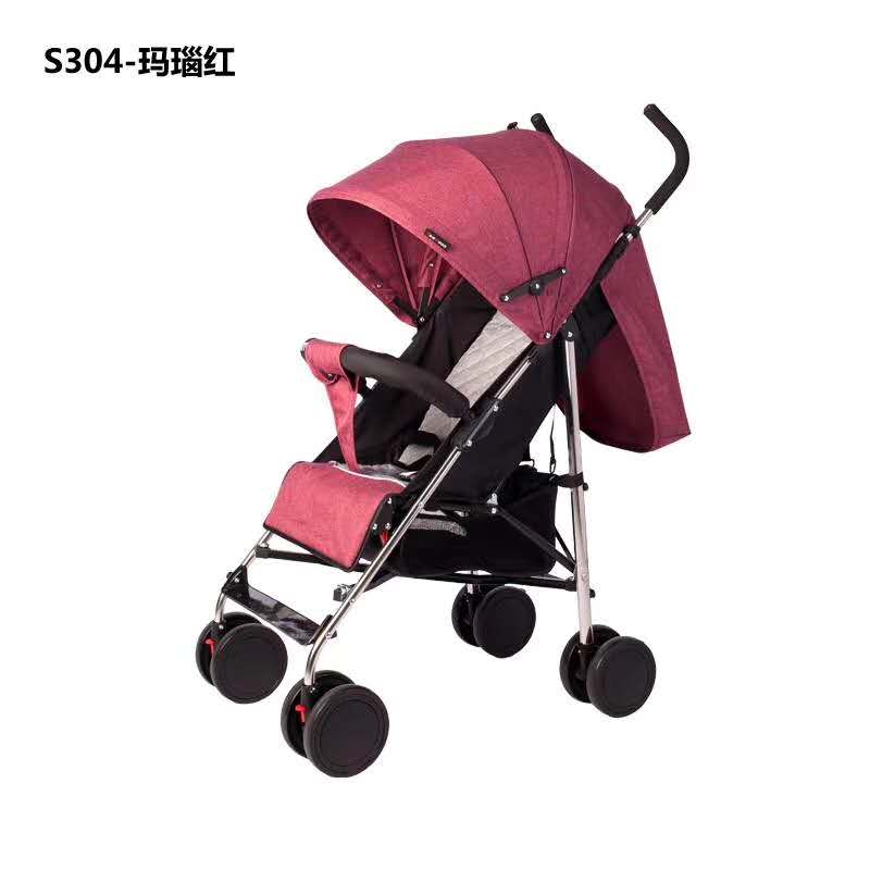 S304不锈钢伞推车 可折叠 可坐可躺 