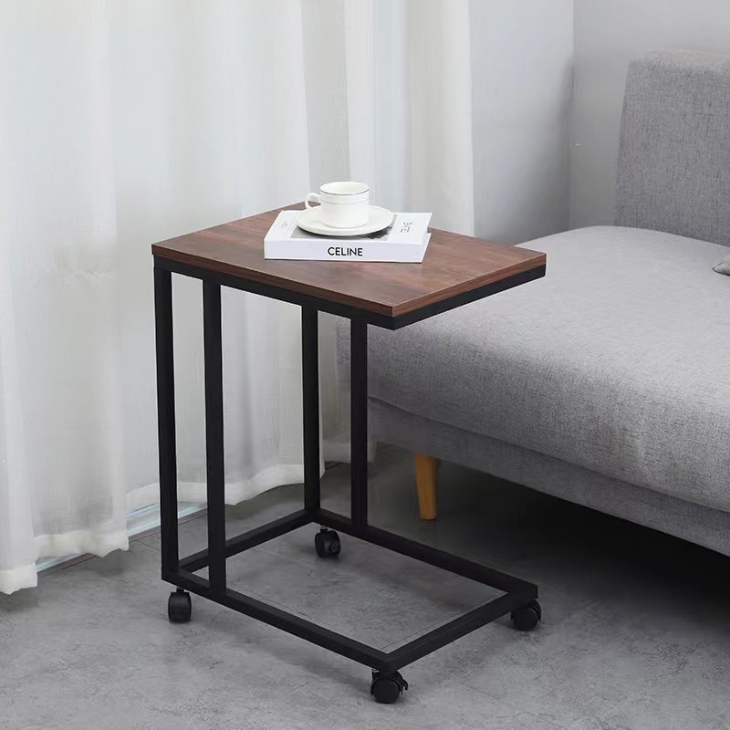 简易北欧现代风格沙发边桌电脑桌金属铁艺小桌子电脑桌小桌子折叠桌小桌子卓子折叠桌