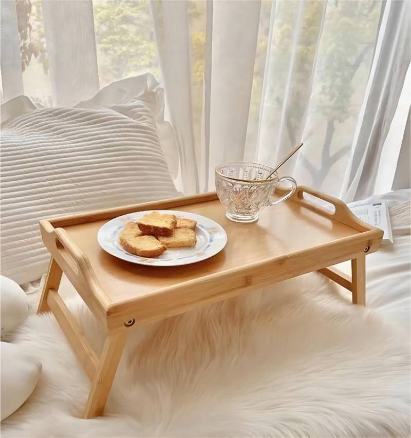 【捷豪竹木】ins榻榻米上铺简单小号电脑桌床上可折叠式懒人小桌子卧室飘窗吃饭餐桌榻榻米宿舍书桌日式野餐桌