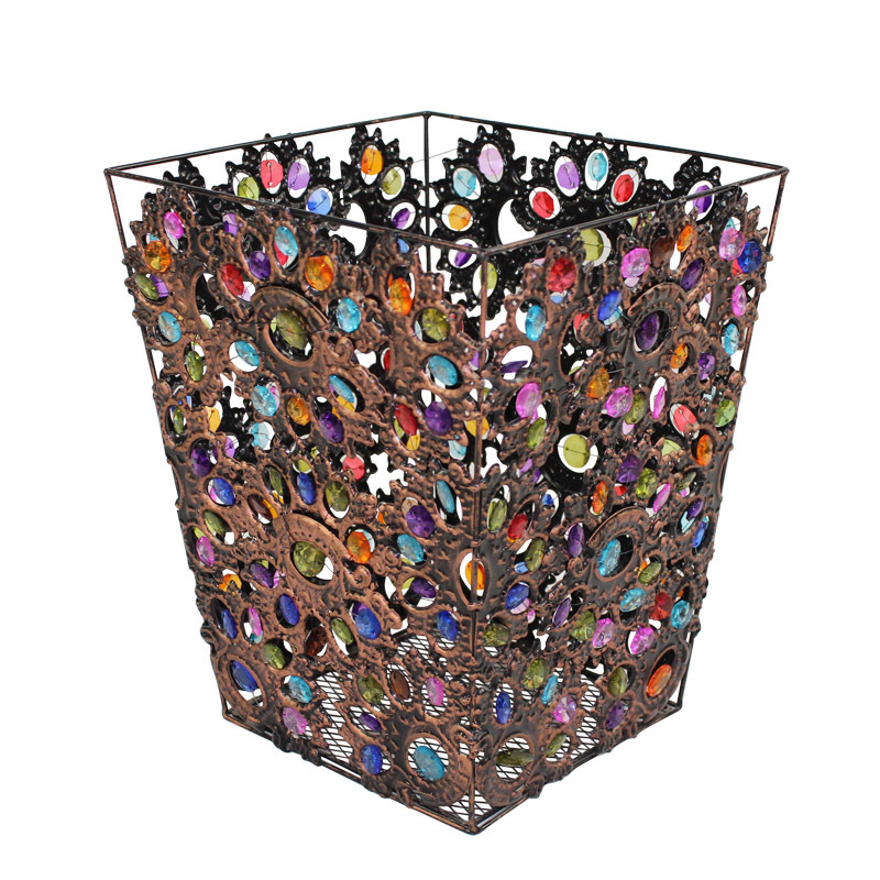 欧式复古大号垃圾桶家用垃圾桶创意实用垃圾桶正方形