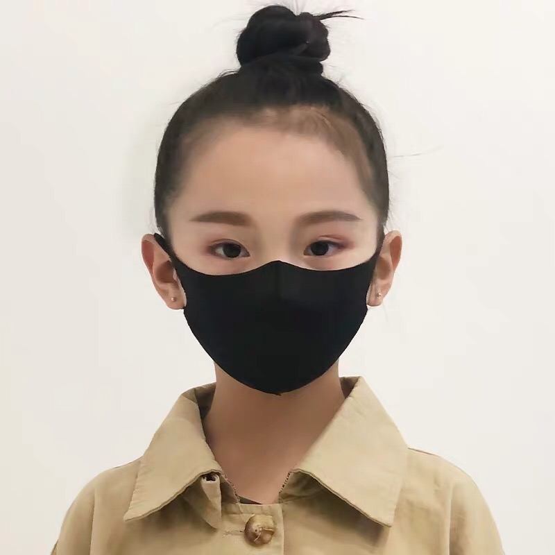 韩版薄款防晒网红黑色明星口罩冰丝透气儿童