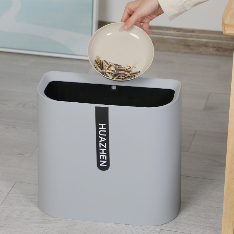 北欧垃圾桶夹缝双层家用厨房客厅卫生间办公