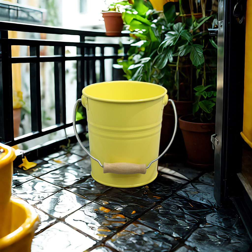 金属小桶 带提手水桶 家用镀锌铁小桶 花