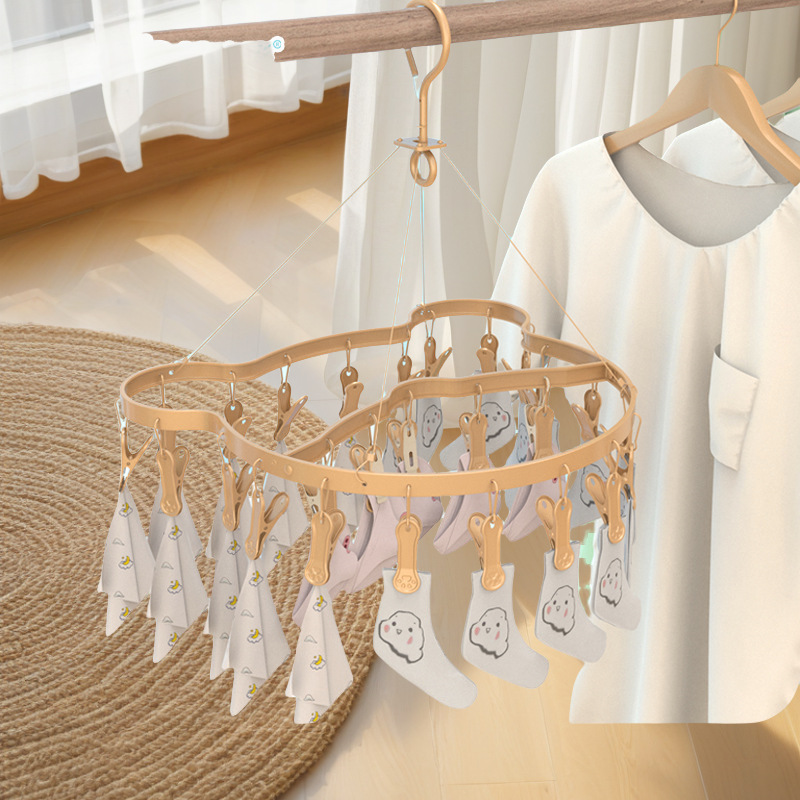 铝合金多夹子衣架袜夹内衣晾晒阳台挂钩家用