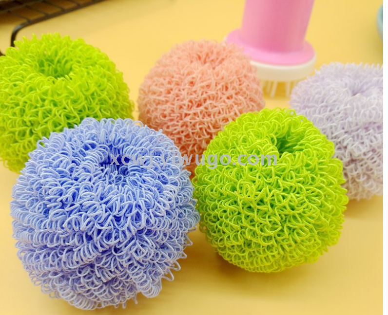 彩色纤维清洁球竹纤维大麦桔杆玉米植物纤维