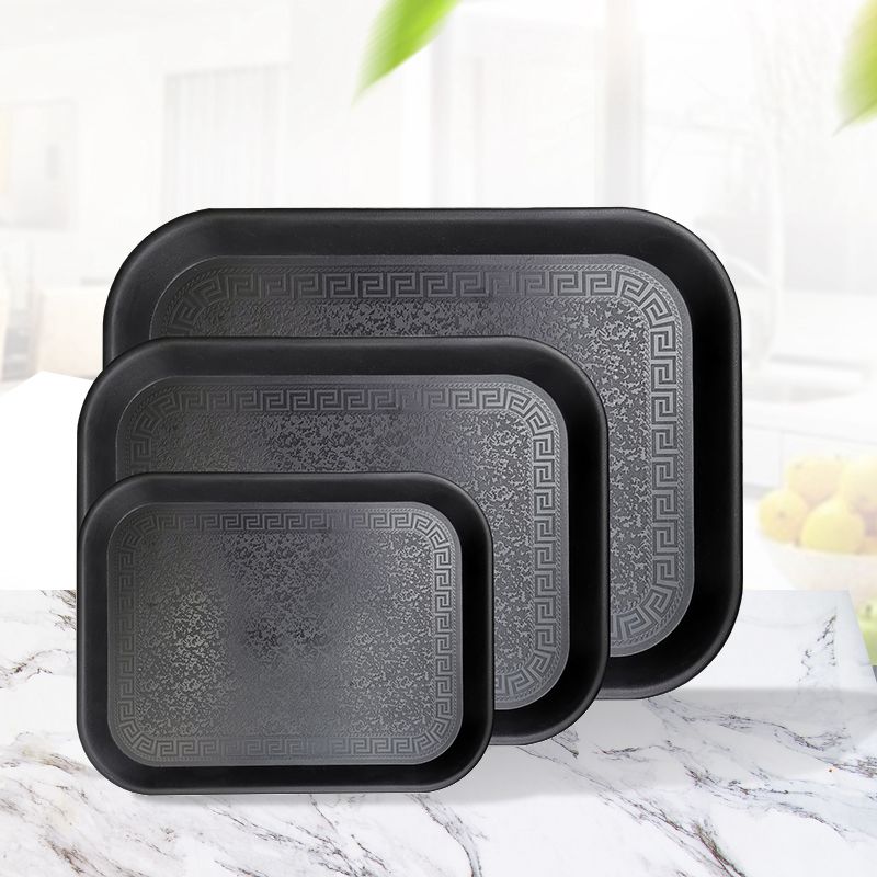 方形塑料家庭用多功能餐拖盘长方形托盘置物