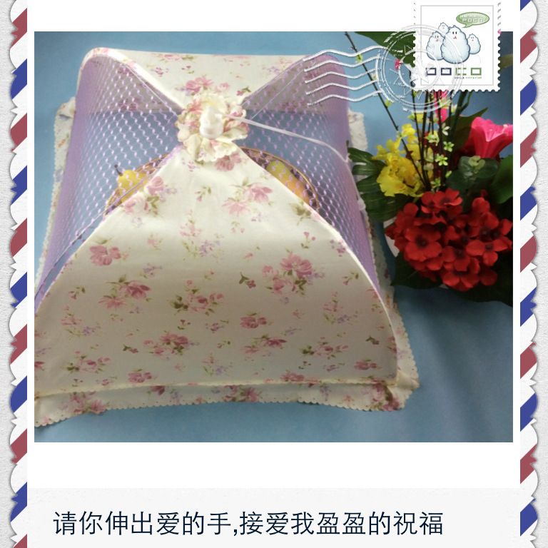 蕾丝布艺大 小号可折叠圆型长方形防苍蝇罩