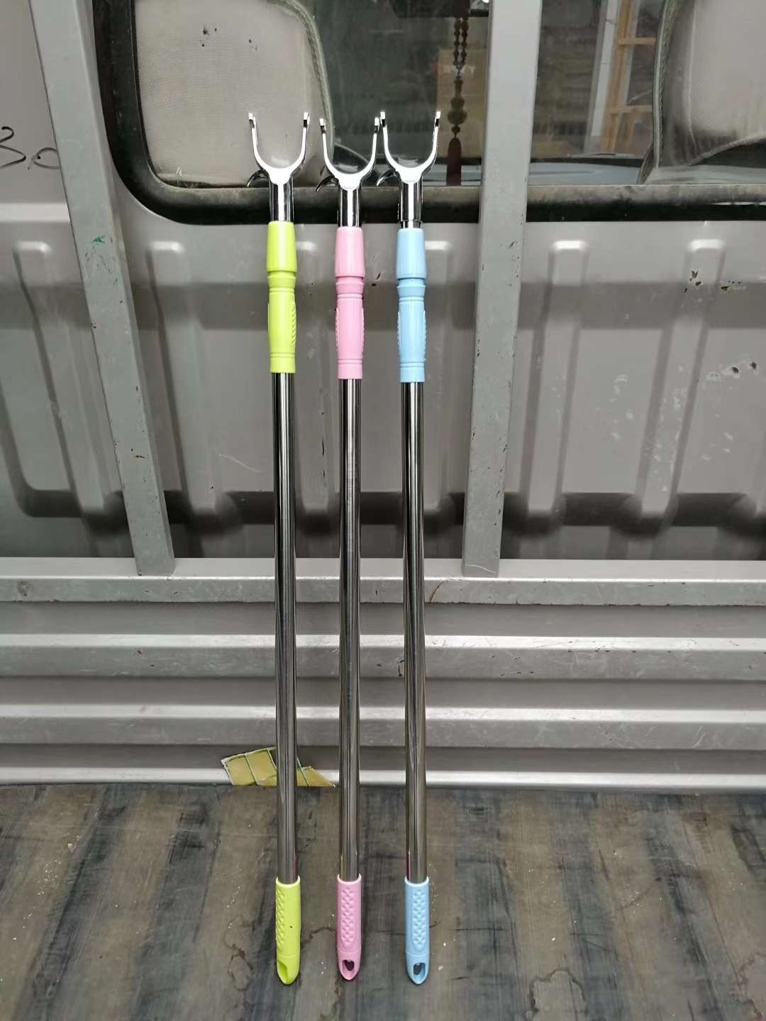 撑衣杆家用晾衣杆不锈钢可伸缩加长晒衣挂衣