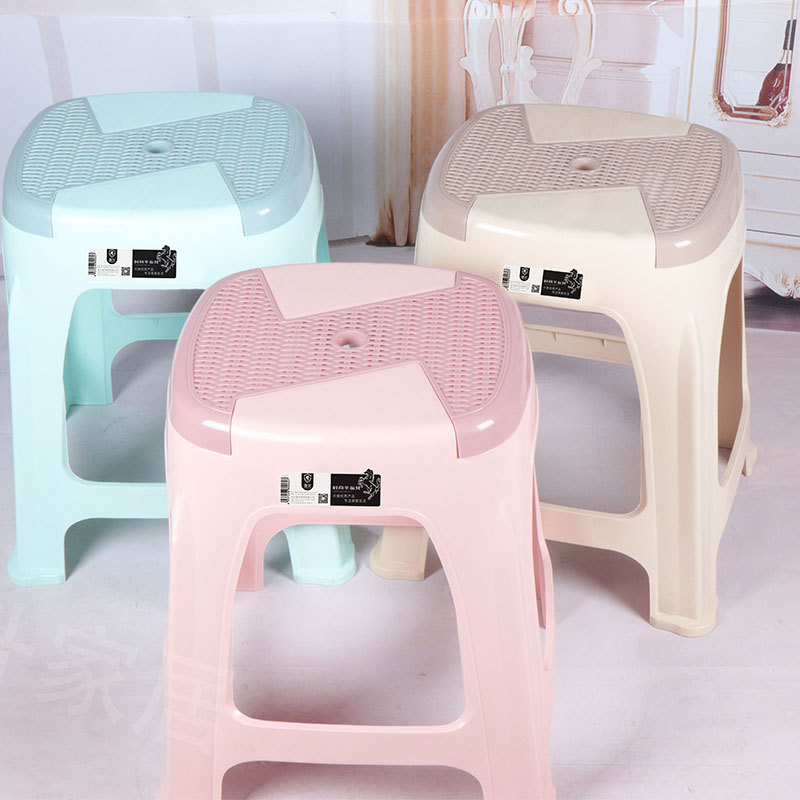 厂家直销塑料凳 大号竹编长方凳 |成人|加厚防滑大号长方凳