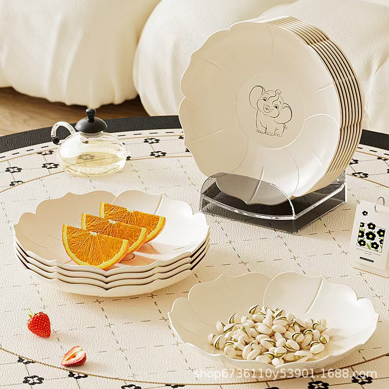 塑料吐骨碟家用餐桌垃圾残渣盘零食干碟水果