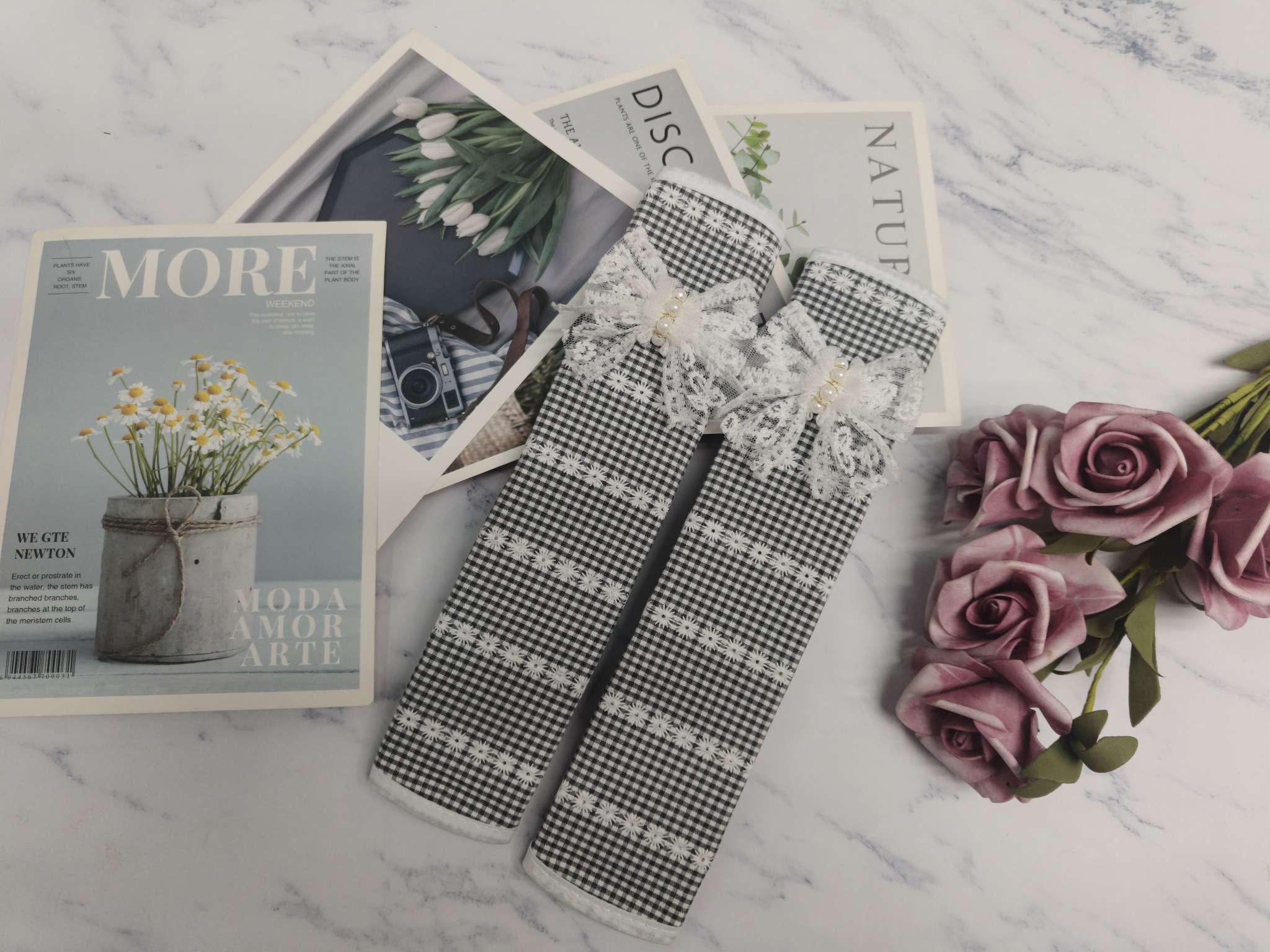 高档布艺蕾丝门把手套高档冰箱防污防尘防静