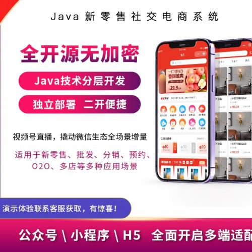 Java开源电商系统源码部署DIY装修支